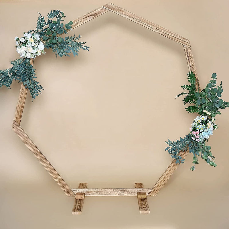 7FT Wooden Wedding Arch Photo Booth Backdrop Stand for Weddings and Parties