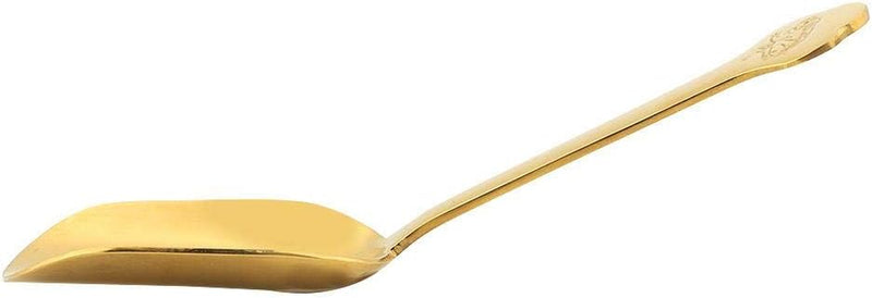 Leaf Scooper Long Handles Candy Scooper Long Handle, Stainless Steel Loose Leaf Tea Scoop Tea Shovel Scooper for Dry Food Candy Coffee Bean, Long Handle Gold