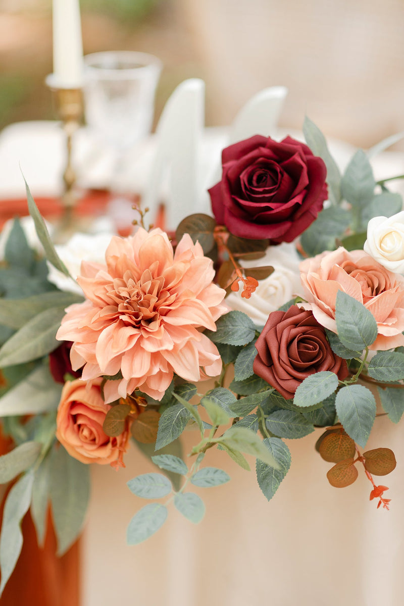 Sunset Terracotta Head Table Floral Swags