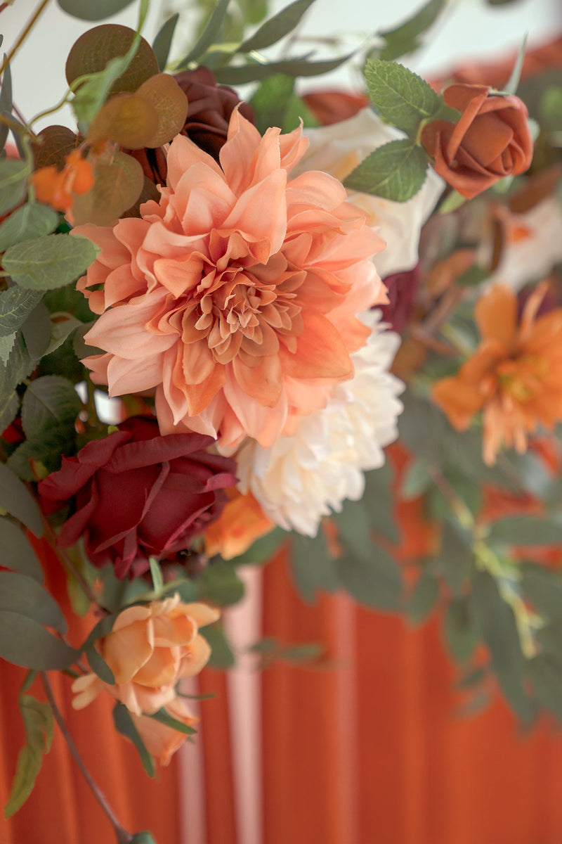 65ft Flower Garland with Hanging Vines - Sunset Terracotta