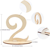 Wooden Table Number 1-20 Wedding Table Number with Base for Wedding Reception and Wedding Table Decorations