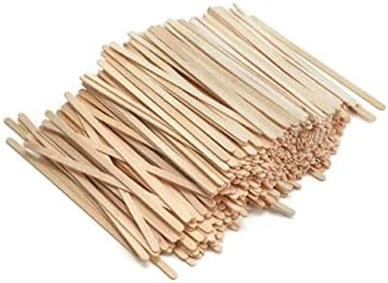 KLINEUS 500 Wooden Coffee Stirrers - Biodegradable 5.5" Coffee Stirrers Wood, Coffee Mixer Stick, Disposable Coffee Stirs, Stirring Sticks - BPA free Round-End Birch Wooden Stir Sticks For Coffee Bar