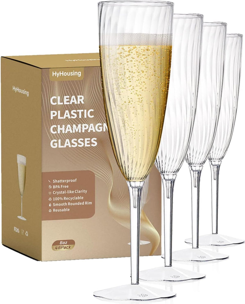 HyHousing 2 Oz Clear Plastic Wine Glasses 80 Pack, Hard Disposable Shot / Drink Glasses Ideal for Home Daily Life Party Wedding Drinking Dessert Ice Cream (G4-80)