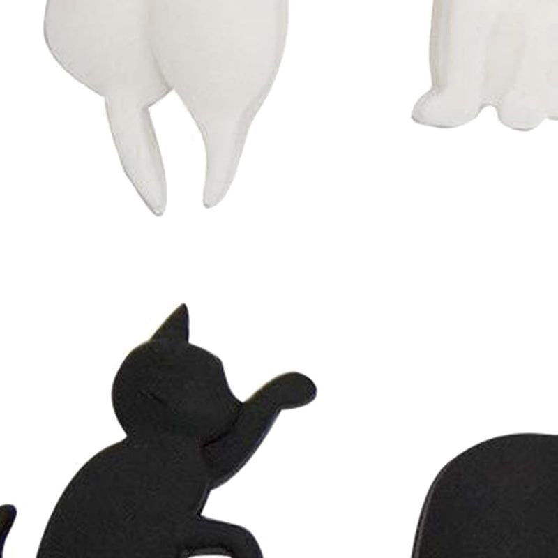 Libcflcc Heat-resistant Silicone Tea Bag Clips Set of 6 Cartoon Cat-shaped Reusable Holders for Bags Drink Markers Food 6pcs