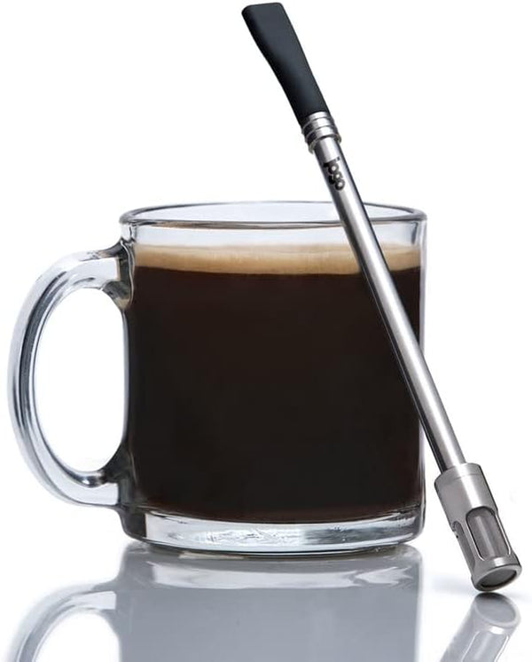 JoGo - Portable Coffee and Tea Brewing Straw - Reusable Coffee Maker Made of Stainless Steel with Single Serve Strainer - Filter Function for Hot and Cold Brew - Ideal for Coffee and Loose Leaf Teas