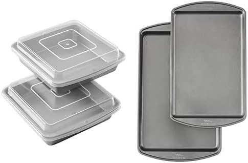 Wilton 9-Inch Baking Pan Set with Lid Non-Stick 2 Pieces