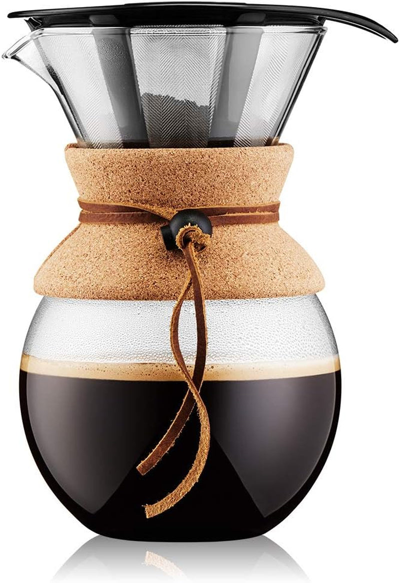 Bodum Pour Over Coffee Maker, 17 Ounce, .5 Liter, Cork Band