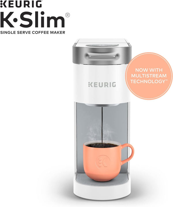 Keurig K- Slim Single Serve K-Cup Pod Coffee Maker, Multistream Technology, White