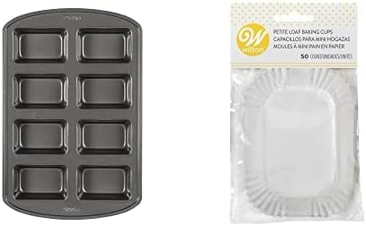 Non-Stick Mini Loaf Pan - 8-Cavity 152 IN x 95 IN x 16 IN Gray by Wilton