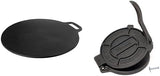Victoria 12-Inch Cast-Iron Tawa Dosa Pan, Pizza Pan with a Loop Handle, Crepe Pan Preseasoned with Flaxseed Oil, Made in Colombia