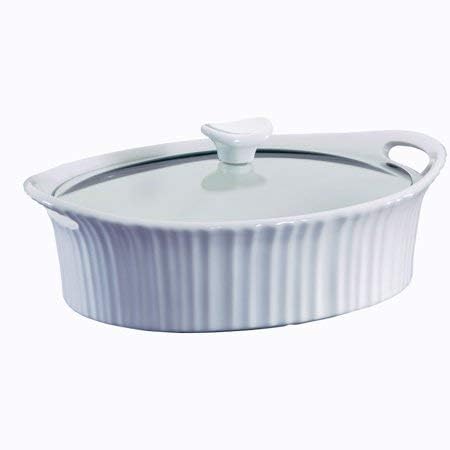 CorningWare 25-qt Oval Casserole with Lid - French White