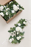 2ft Flower Garlands in White & Sage