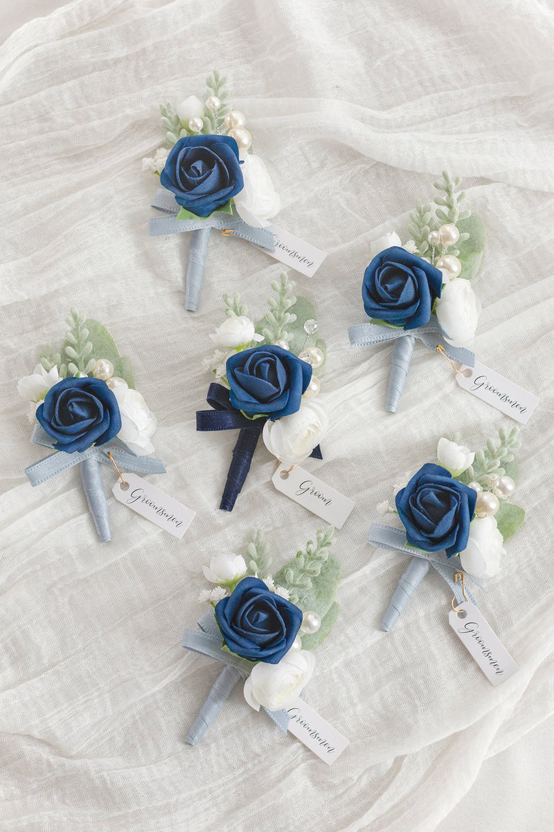 Dusty Rose  Navy Bridal Flower Package - Pre-Arranged