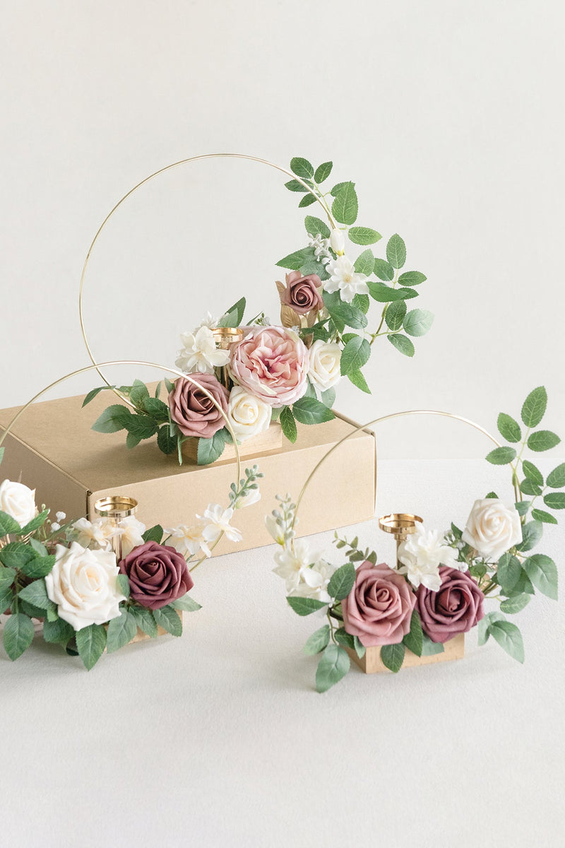 Wreath Centerpiece Set - Dusty Rose  Mauve