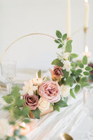 Wreath Hoop Centerpiece Set in Dusty Rose & Mauve