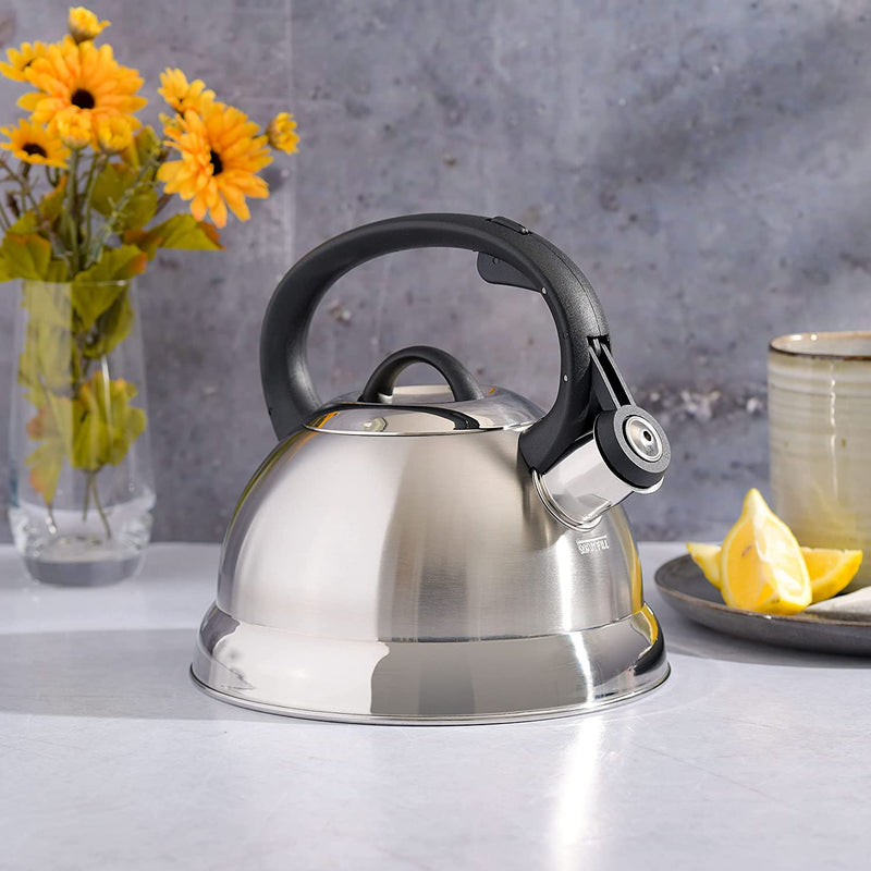 Mr. Coffee Flintshire 1.75-Quart Whistling Tea Kettle Stainless Steel (91407.02) (93586562M)