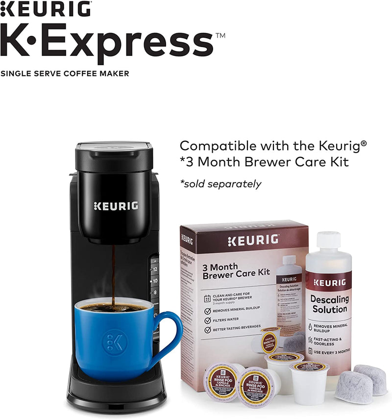 Keurig K-Express Coffee Maker, Single Serve K-Cup Pod Coffee Brewer, Black, 12.8” L x 5.1” W x 12.6” H