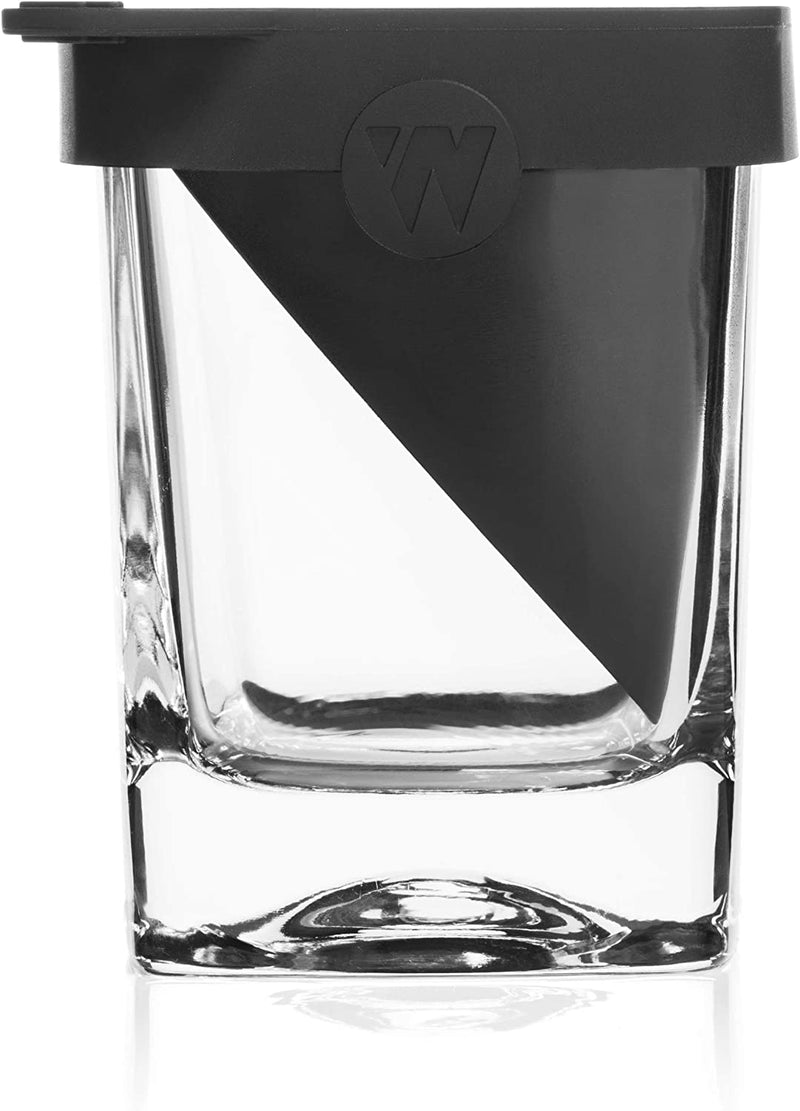 Corkcicle Premium 9 oz Double Old Fashioned Whiskey Glass with Silicone Ice Mold, Perfect for Chilling Whiskey, Bourbon, Tequila, Scotch, Mocktails, Original Whiskey Wedge, Holiday Gifts