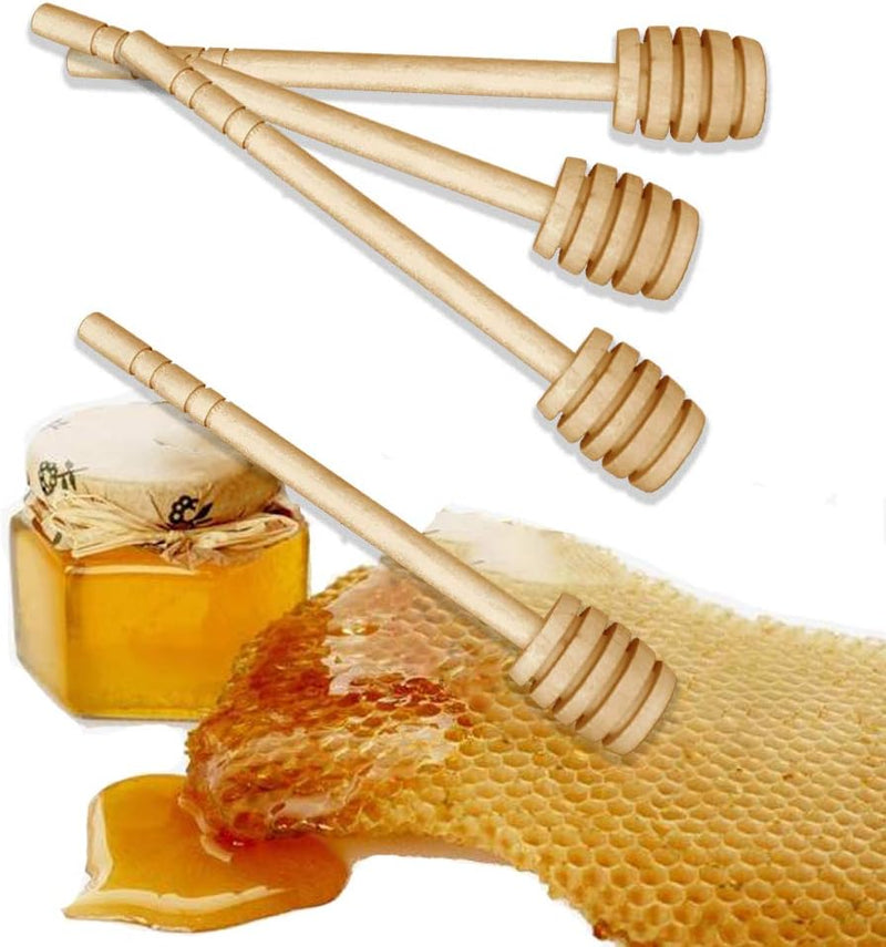 20 Pack 6inch Mini Wooden Honey Dipper Sticks Honey Dippers Jam Muddler Syrup Stirrer for Honey Jar Dispense Drizzle Honey Wedding Party