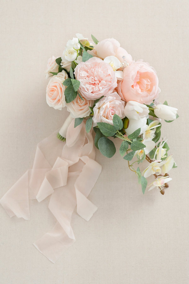 Cascade Bridal Bouquet - Blush Cream