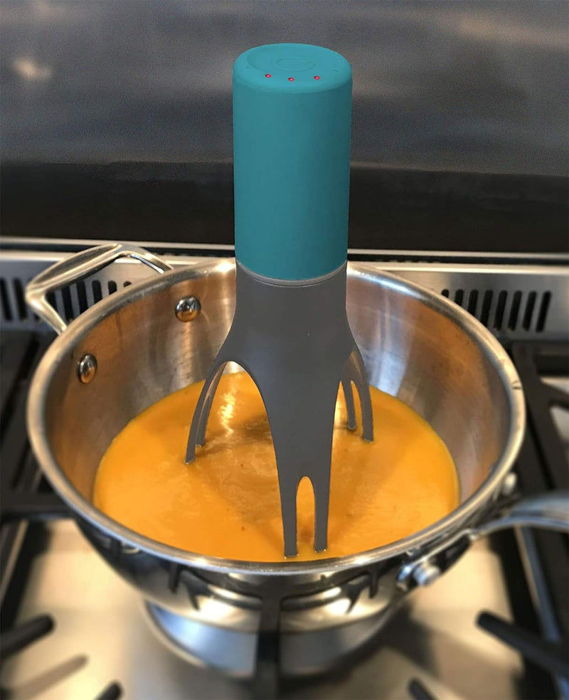Uutensil Stirr - The Unique Automatic Pan Stirrer - With LED Speed Indicator, Teal