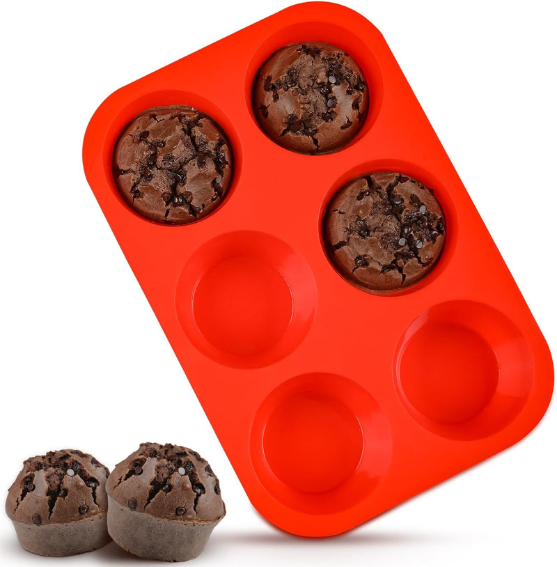 CAKETIME Silicone Muffin Pan Mini 24 Cups Cupcake Pan, Nonstick BPA Free Silicone Baking Pan 1 Pack