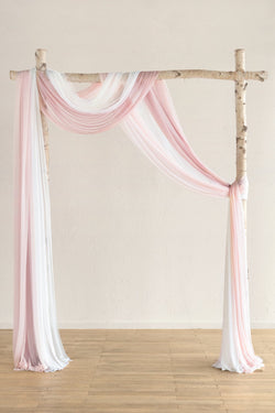 Blush  Cream Wedding Arch Drapes