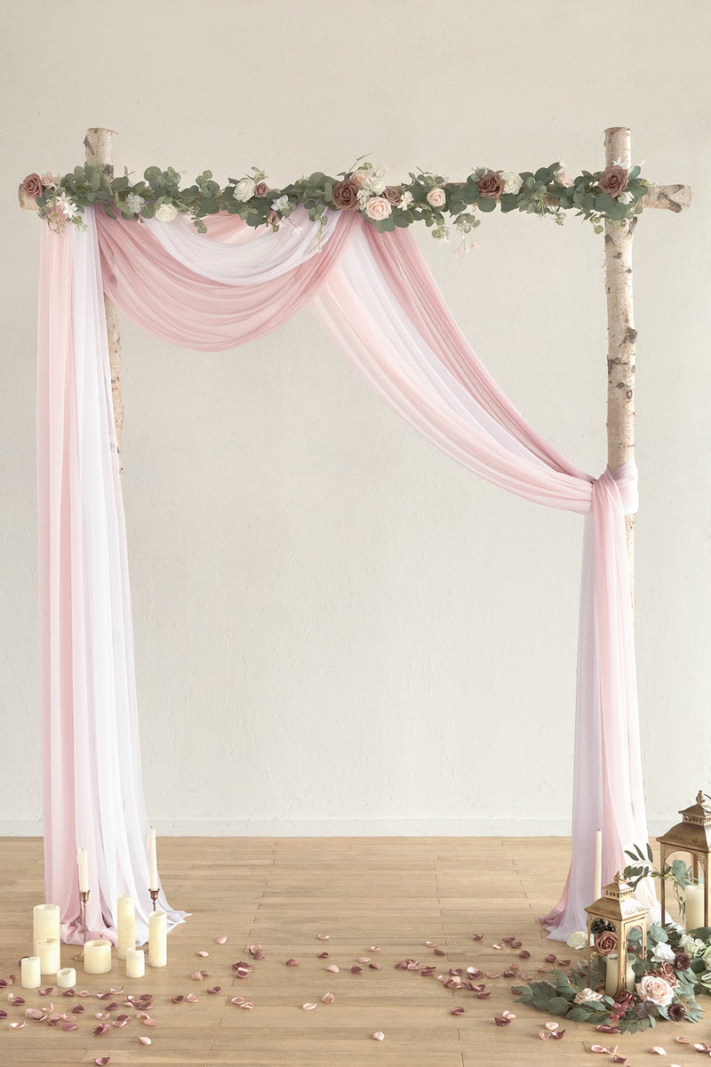 Dusty Rose  Cream Wedding Arch Drapes