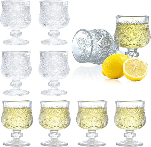 Soopiiso Cordial Glasses,1.7oz/50ml,Shot Glasses Set of 8,shot glasses with stem/tequila shot glasses/Sherry glasses