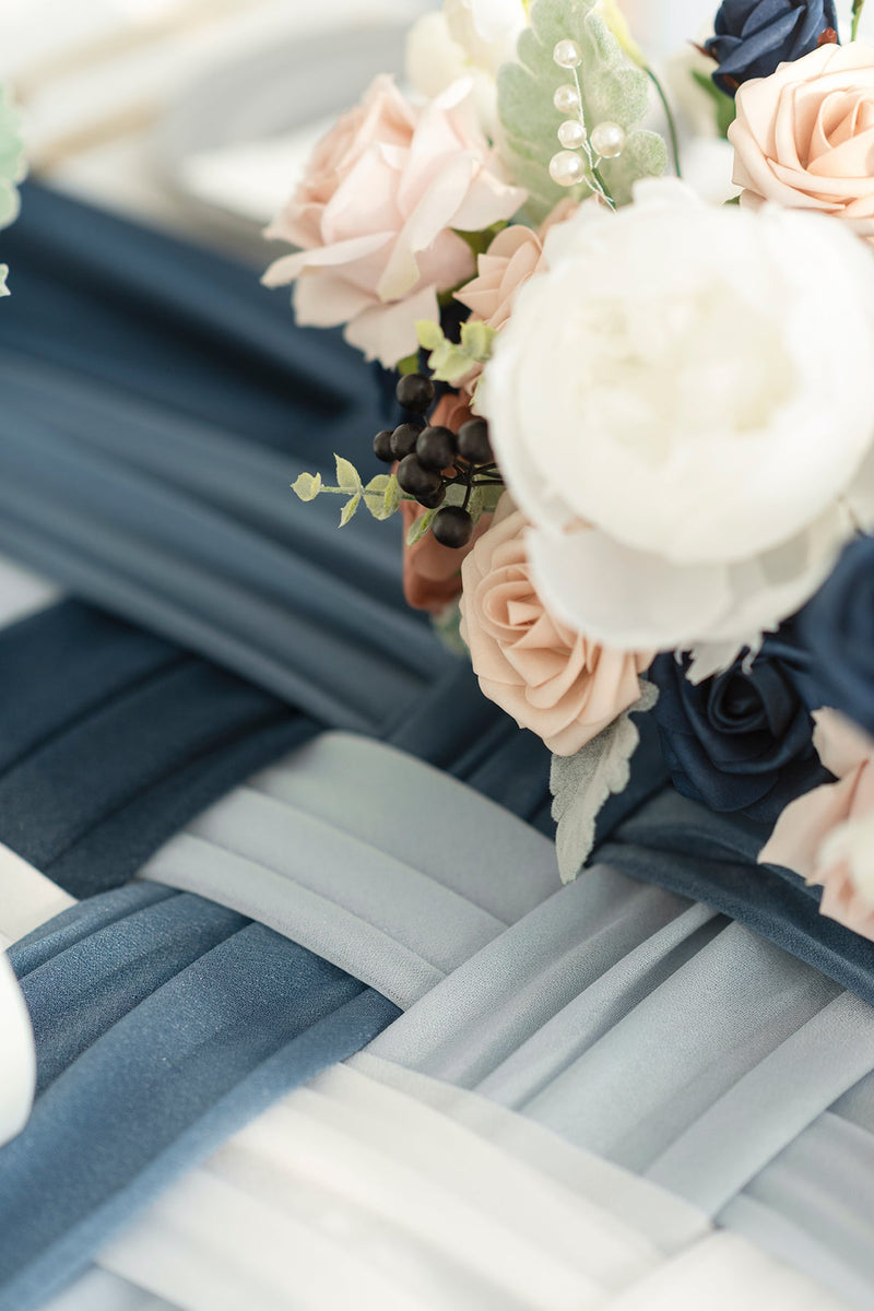 Wedding Table Runner Set - Weave Design 8-Pack 4 Colors