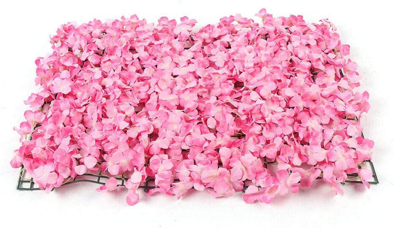 20 Pack Artificial Flower Wall Panels - Silk Rose for Wedding Party Backdrop Decoration - Pink 24 x 16 Wall Mat
