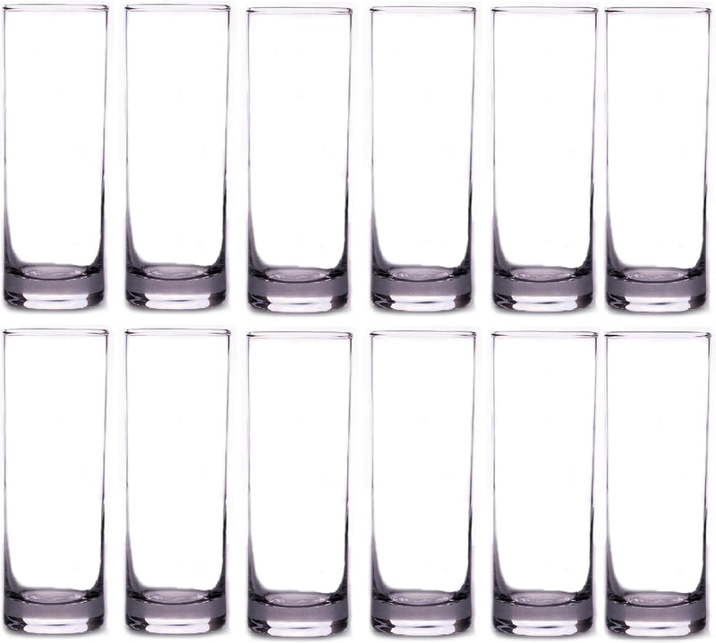 LEMONSODA Premium Highball Glass Set - Elegant Tom Collins Glasses Set of 6 - 12oz Tall Drinking Water Glasses - Bar Glassware for Mojito, Whiskey, Cocktail