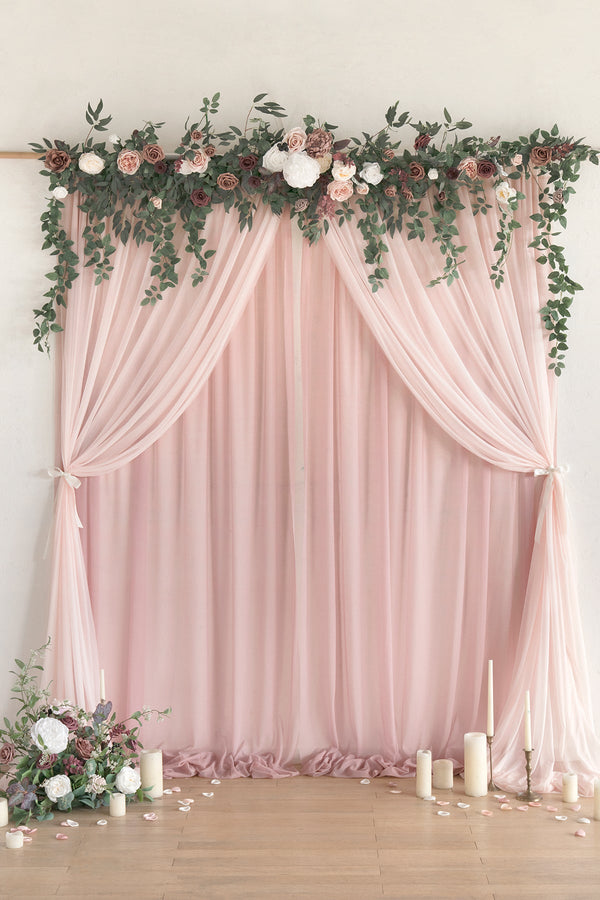 Rose and Mauve Wedding Backdrop Curtains