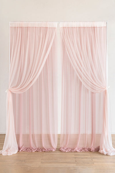 Wedding Backdrop Curtains in Dusty Rose