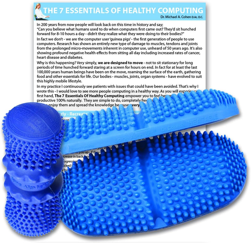 Dr. Cohen's Heatable Deep Tissue Muscle Massage Roller - FSA eligible acuBack - Trigger Point Foam Roller, Handheld Peanut Ball Roller - Ideal for Back, Neck, Feet Muscle Recovery and Physical Therapy