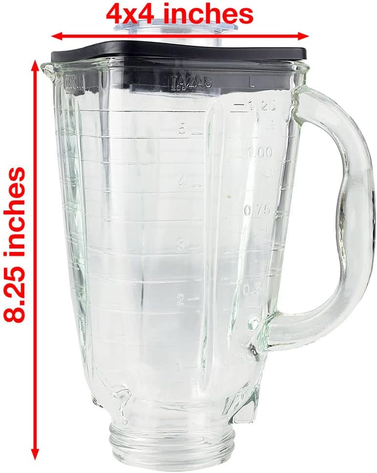 5-Cup Glass Jar with Lid - Replacement for Oster Blenders