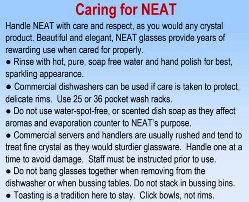 The NEAT Glass Official Competition Judging Glass 2 Pack Clear