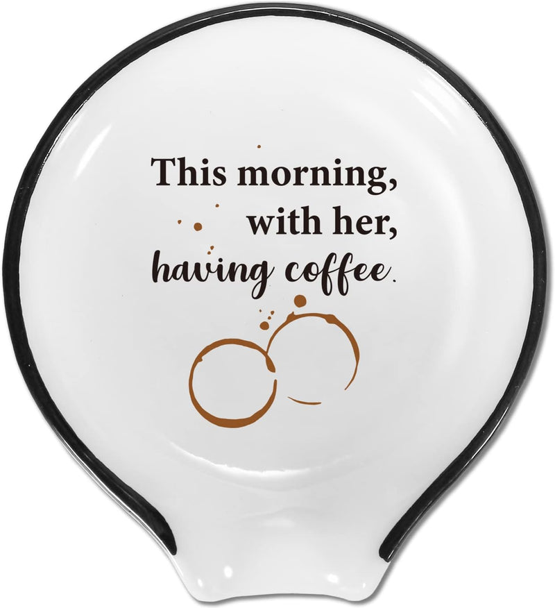 Christian Gifts for Women Men, Coffee Spoon Rest Holder, Coffee Bar Table Decor, Coffee Lover Accessories- Good Days Start with Coffee and Jesus - 05