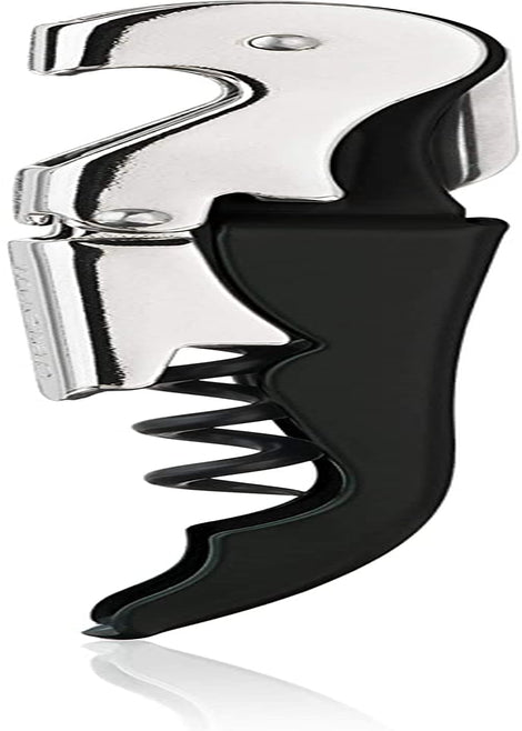 True TrueTap Double Hinged Waiter’s Corkscrew, Matte Black Wine Bottle Opener with Foil Cutter, Wine Key