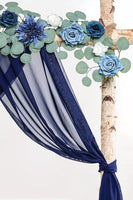 20Ft Table Runner, Chiffon Fabric Wedding Arch Draping Fabric Panels Chiffon, Fabric Drapes Arbor Drapery Wedding Ceremony Reception Swag Decorations for Wedding Party Decoration