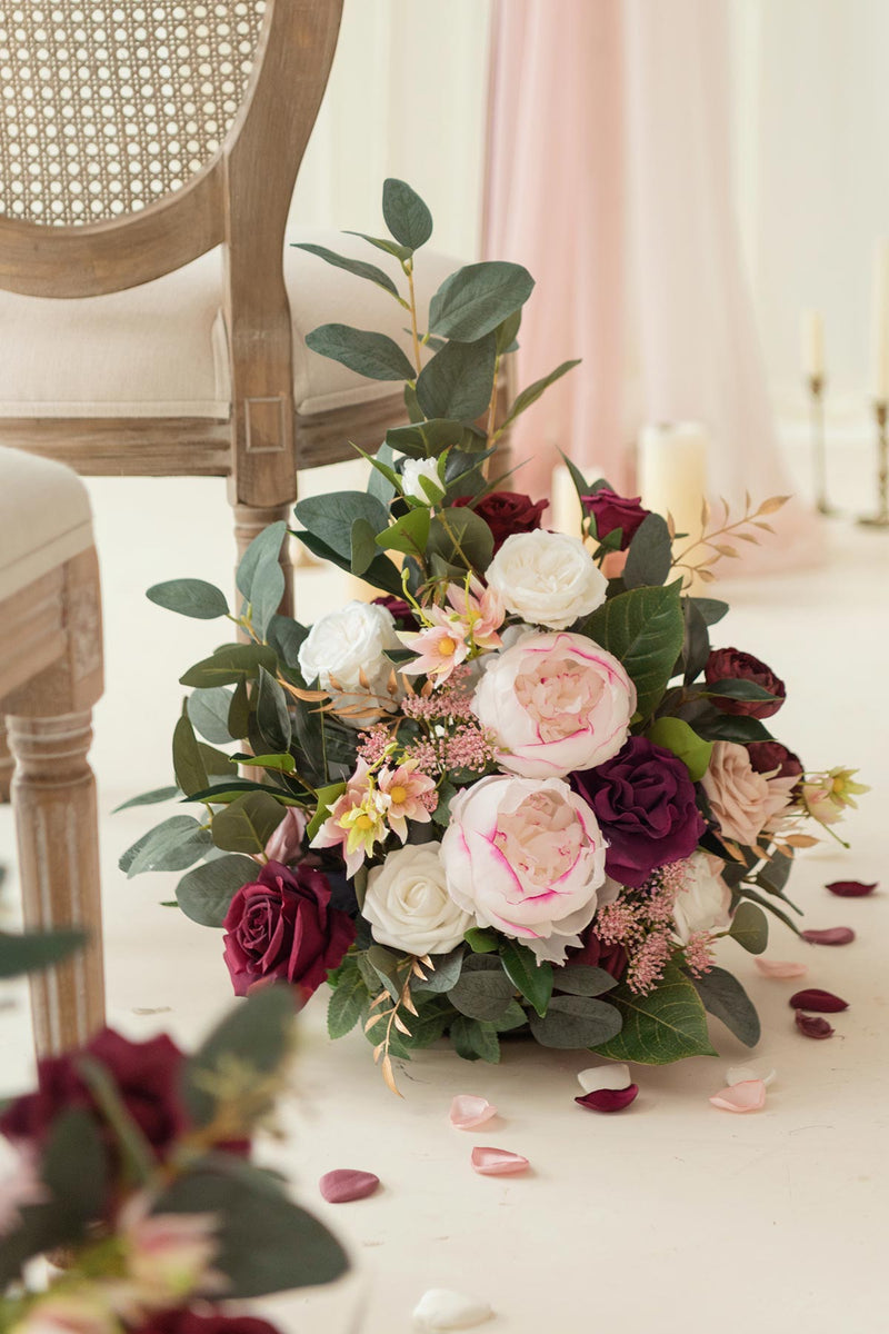 Marsala Free-Standing Flower Arrangements for a Romantic Decor Touch