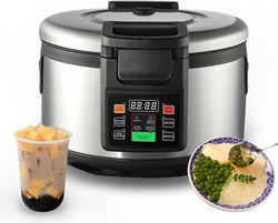 Wixkix 12L Boba Maker Boba Cooker, Electric Tapioca Pearl Cooker, Commercial Milk Tea Equipment, Stainless Steel Automatic Bubble Pearl Tea Multi House Use Bubble Tea Pearl Machine for Milk Tea Stores