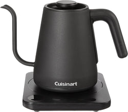 Cuisinart GK-1 Digital Goose Neck Kettle, Precision Gooseneck Spout Designed for Precise Pour Control that Holds 1-Liter, 1200-Watt Allows for Quick Heat Up, Stainless Steel,Black