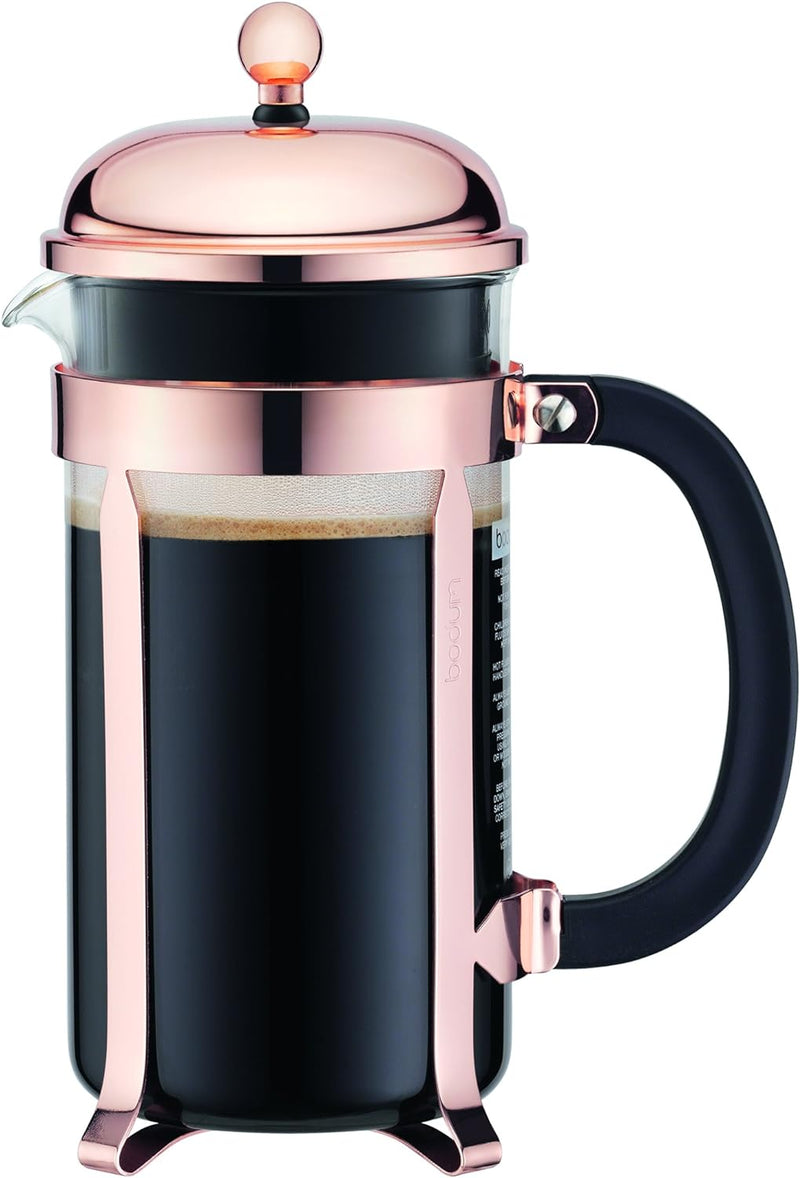 Bodum 1928-16US4 Chambord French Press Coffee Maker, 1 Liter, 34 Ounce, Chrome