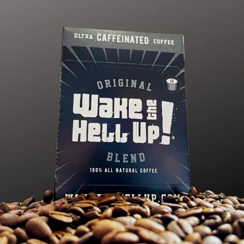 Wake The Hell Up! Dark Roast Single Serve Coffee Pods | Ultra-Caffeinated Coffee For K-Cup Compatible Brewers | 50 Count, 2.0 Compatible