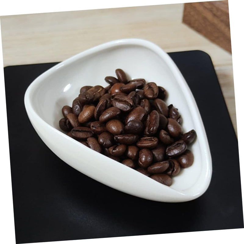 SOLUSTRE 2 Sets Coffee Bean Display Tray Dessert Tray Coffee kit Coffee Container Niche Zero Tea Ceremony Utensils Ceramic Spoon Rests Small Scoop Tea Dispensing Cup Tea Accessories Office