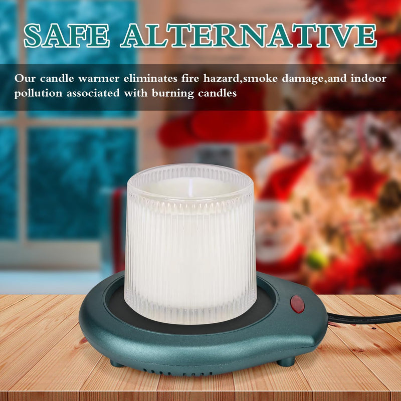 ASAWASA Candle Warmer for Large Jar, Coffee Mug Warmers, Safely Releases Scents Without a Flame, Melt The Candle Quickly, Enjoy Your Warm Coffee Tea. Gifts for Festival Birthday Women Men Mom Dad