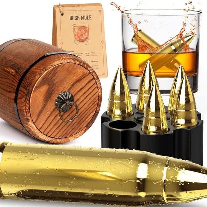 Gifts for Men Dad Husband Christmas, Whiskey Stones, Unique Anniversary Birthday Stocking Stuffers Gift Ideas for Him Boyfriend, Man Cave Stuff Cool Gadgets Retirement Bourbon Presents for Uncle