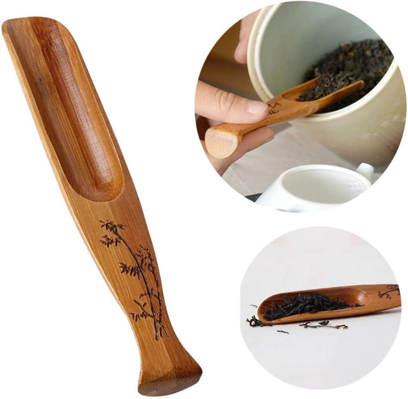 DOITOOL Bathing Accessories Chinese Tea Accessory Loose Leaf Tea Shovel Wooden Chinese Fu Loose Leaf Tea Scoops Tea for Bath Salt Washing Sugar Cereal Candy Dry Goods Shovel Bath Accessories