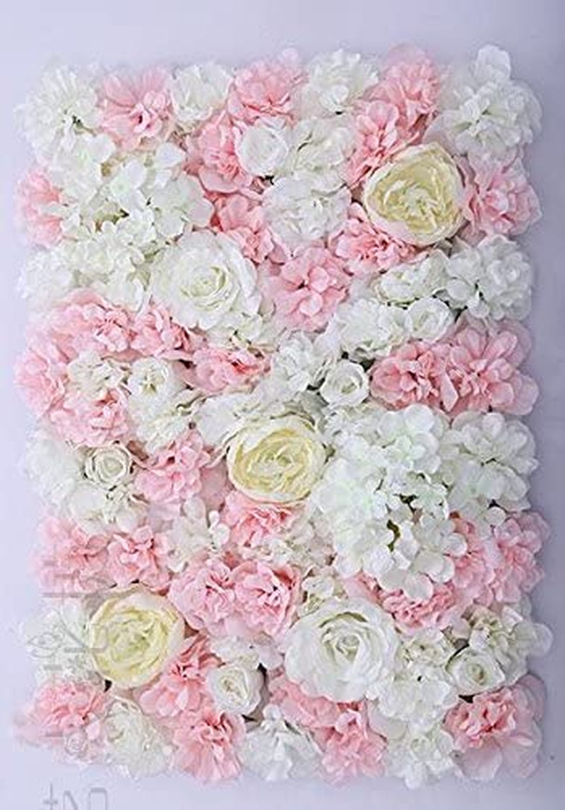 12-Piece Artificial Silk Rose 3D Flower Wall Set - 48X 96 for Weddings or Parties